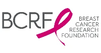 BCRF (Breast Cancer Research Foundation) logo with a pink ribbon symbolizing breast cancer awareness, displayed proudly at Ruiz Salon, an Austin salon dedicated to supporting the cause.